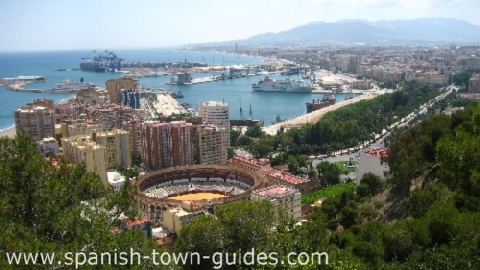 Malaga city overview